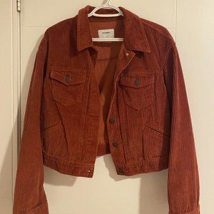Cropped Corduroy Jacket, burnt orange colour, size M